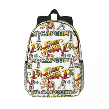 Раници с шарките на Street Fighter 2 Turbo за момчета и момичета, чанта за книги, студентски, училищни чанти, раница за лаптоп, чанта през рамо с голям капацитет