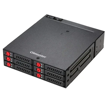 4/6-Отделение 2,5-инчов SATA SSD HDD с гореща замяна Мобилна Стойка / Корпус Корпус на твърдия диск Стойка За съхранение на данни За отделение 5,25 дискове
