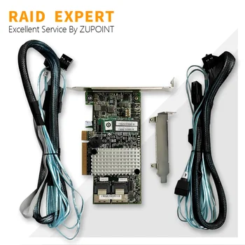 Карта на RAID-контролер ZUPOINT LSI 9267-8и 6 GB PCIE 3.0 512 MB 8-портов карта за разширяване на SAS + RAID 5 6 + КЛЮЧ SFF8087 на (4) в 7-пинови SATA