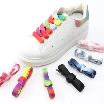 11 цвята на дъгата ремък наклон цвят на обувките MCQ Класически ежедневните си бели обувки на плоска подметка на обувките унисекс точно плетене