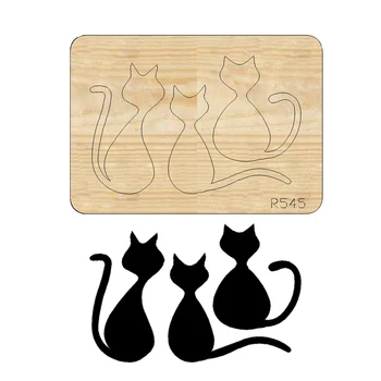 Нови дървени печати за рязане на котки, scrapbooking, направи си сам, подходящи за конвенционални штамповочных машини на пазара /