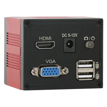 1080P HDMI VGA С Измервателната Камера Промишлени Микроскоп 100X 130X 180X 200X 300X 500X Zoom C Mount Обектив Led Околовръстен Лампа