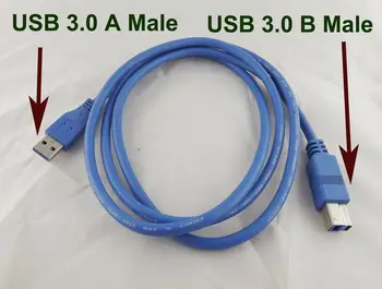 10 бр. удължител USB 3.0 мъж към мъж, високоскоростен принтер, кабел премиум-клас, кабел 5 метра