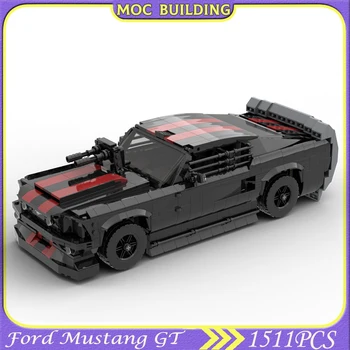 Серия автомобили Moc Строителни Блокове Mustang GT Frankensteised Monster Модел на Превозното Средство Технологични Тухли Маркова детска играчка 