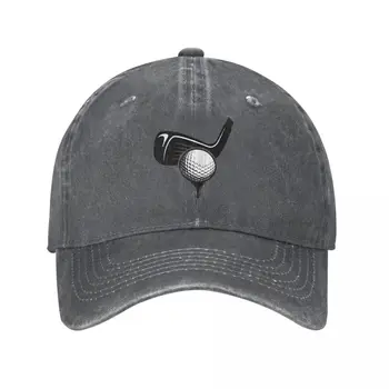 Бейзболни шапки с логото на турнира по голф, шапки от плат деним, градинска регулируема шапка, бейзболна ковбойская шапка унисекс