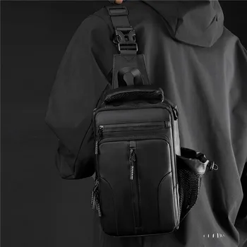 Bag-чанта Мъжки нагрудная пътна чанта bag-чанта водоустойчива чанта с голям капацитет мултифункционална чанта на едно рамо