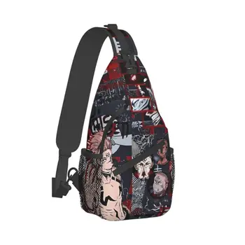 Джиу-джицу Кайсен Сукуна, отличителни чанта през рамо, джобове за аниме-колажи, пътна чанта, спортна тийнейджърката чанта на рамото, унисекс