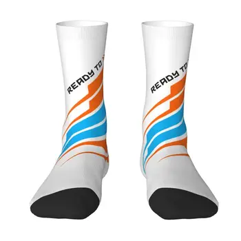 Модерен мъжки чорапи, готови за състезанието, унисекс, дишащи, топли, с 3D принтиране, за състезания, за мотоциклетисти, чорапи за екипажа