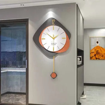 Графика широкоформатни стенен часовник с Модерен дизайн и Кухненски механизъм за Дигитални стенни часовници Стилно монтиране на украса Reloj Pared XY50WC