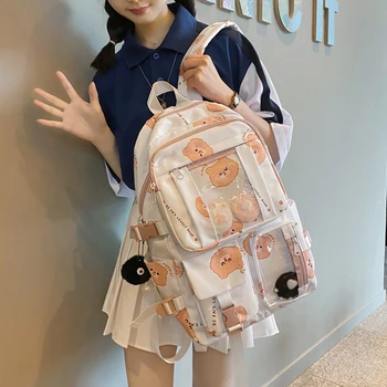 Скъпа раница за жени, с голям капацитет, водоустойчив иконата, жени, дамски училищна чанта, корейски раница за ученици в стил харадзюку, женствена чанта за книги, WY325