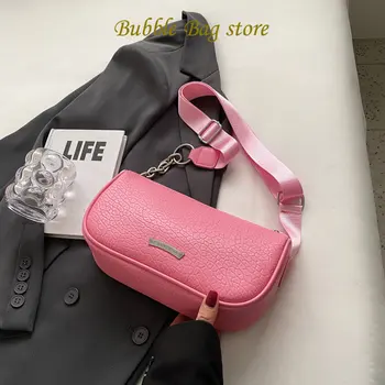 2023 Дамска чанта-месинджър, однотонная малка дамска чанта през рамо, модерен дамски чанти през рамо, женски casual-портфейл, чанта за мобилен