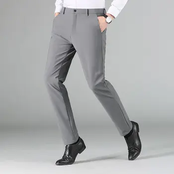 Мъжки пролетно-есенните модни бизнес ежедневни дълги панталони, костюмные панталони, мъжки ластични преки официални панталони плюс голям размер A32