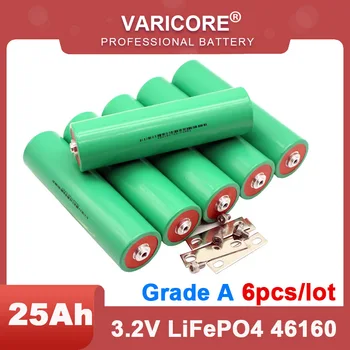 6шт 3.2 В 25 ah акумулаторна батерия LiFePO4 фосфат за 4S 12 В 24 В моторни батерии за мотоциклети модификация клас A cell + гайка M6
