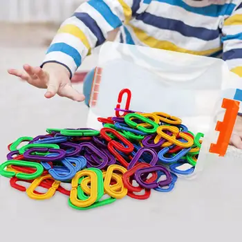 150 бр. звена на веригата за развиване на образователни играчки малки моторика Сменяеми връзки Rainbow C за деца от предучилищна възраст за Детска стая Момче