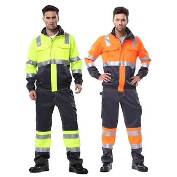 Работен костюм за мебели, защитно яке, светлоотразителни и защитни панталони за работа, работно облекло, с множество джобове за мъже, работно облекло