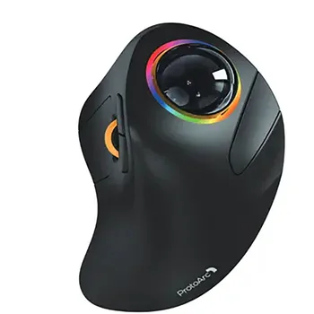 Ергономична мишка-roller RGB, акумулаторна компютърна мишка за лаптоп, управление на показалеца, безжична мишка за тракбол Bluetooth
