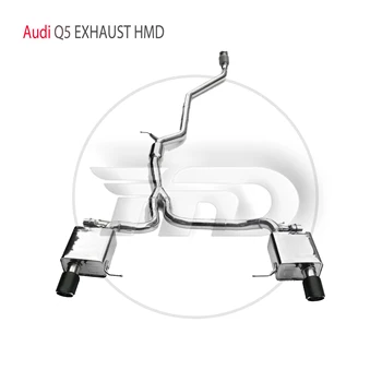Изпълнението на изпускателната система от неръждаема стомана HMD Catback подходящи за Audi Q5 автоматична модификация на електронен клапан, шумозаглушител