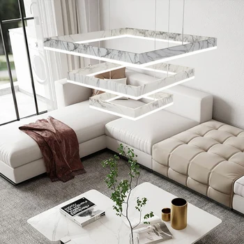 Нов мрамор модел на Модерна минималистичная led таван полилей скандинавски креативна полилей Хол с Трапезария и Кухня, спалня