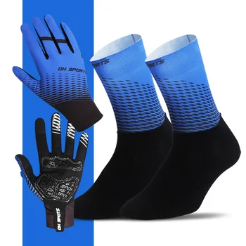 Нови велосипедни ръкавици с чорапи на пълен пръст, спортни противоударные, нескользящие, МТБ със сензорен екран