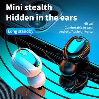 Безжична Bluetooth слушалка S9, мини-втулки, спортна моно слушалка, 5,0 стерео, TWS слушалки