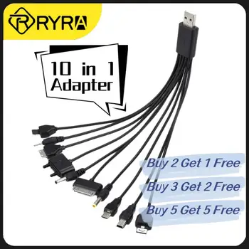 RYRA 1-10 бр., 10 на 1, мультизарядное устройство Micro USB, Usb-кабели за мобилни телефони, кабел за мобилен телефон, Xiaomi Oneplus SAMSUNG, таблети