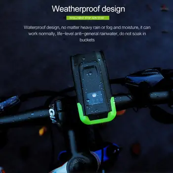 Велосипеден предния фенер, велосипедна фаровете със супер силен велосипеди звънец, водоустойчив 4000 mah, 4 режим, USB зареждане, велосипеди фенер