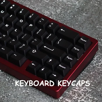 Капачки за ключове WOB Double Shot ABS 121Keys с череша профил на поръчка за механична клавиатура, персонални черен капачка за ключове със собствените си ръце