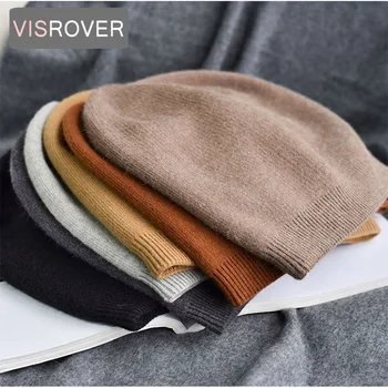 VISROVER 6 цвята, неполые есенно-зимни обикновена шапчица от естествен кашмир, най-добре подбрани Нови кашмир мъжки и дамски топли шапки