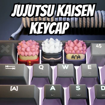 Оригинални аниме-капачки за ключове Junior Kaisen, персонални 3D-капачки за ключове от смола, Satoru Gojo, обичай майстор на Механични шапки за клавиатура, подаръци