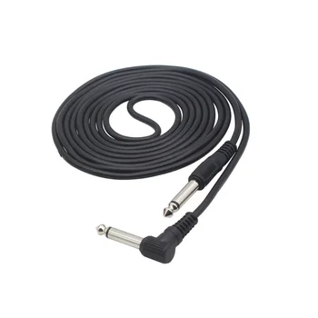 3,5 Фута/10 Метра на Инструментален Китара аудио кабел С 1/4 Инча 6,35 мм С Директен конектор под Прав ъгъл, Черна ABS-обвивката от 3 Адаптери