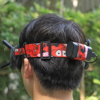 За DJI Avata FPV летящи очила V2 е с цветна превръзка на главата с фиксиран еластична лента за аксесоари