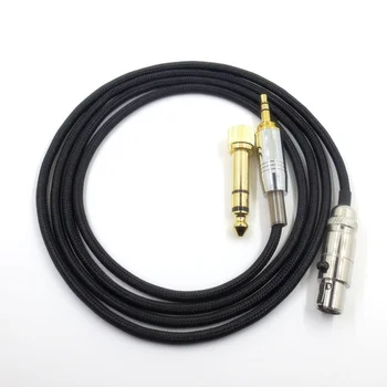 Актуализиран Кабел за слушалки AKG K702 Q701 K271 K240 K267 K712, Разменени Аудиопровод за Слушалки, 6,35 мм/3.5 мм, Запушалка за Mini XLR