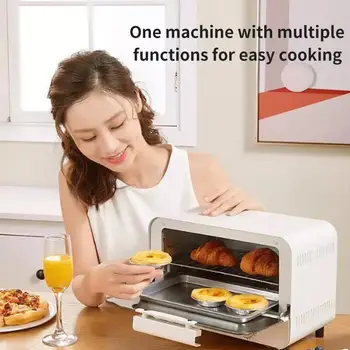 Тостерная печка с 2 Филийки хляб, Многофункционална Система за Печене тостер от неръждаема стомана, Естествена конвекция, Включва форма за печене