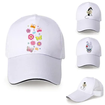 Дамски модни регулируеми шапки Four Seasons за градинска дрехи, шапки за шофьори на камиони, мъжка бейзболна шапка възстановяване на предишното положение в стил хип-хоп с цветен принтом