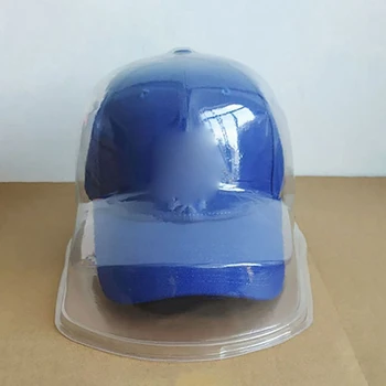 Преносими бейзболни шапки за съхранение в случай, прозрачна кутия за съхранение, двупластова защита за шапки, прахоустойчив притежателя