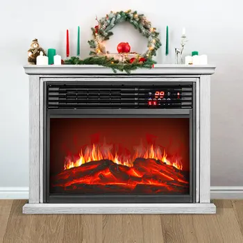 Отоплителна печка на европейския стил, вътрешен бездимен електрическа камина, домашното отопление, 3D пламък, планина, Мультиспальная регулируем