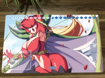 Digimon Duel Playmat Rosemon Подложка за игра на Карти DTCG CCG Подложка За Мишка Настолен Мат TCG Геймърска Подложка За мишка Безплатен Чанта