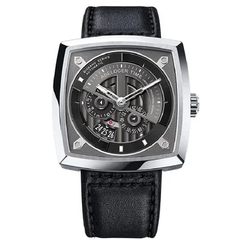 AGELOCER Луксозни механични часовници Мъжки аналогов автоматични часовници-спортни ръчни часовници за мъже с запас от ход часовници в стил пънк 5602A1