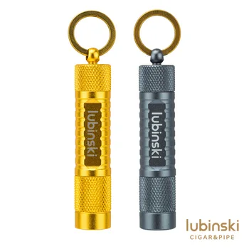 LUBINSKI 11 мм и 9 мм Преносим интегриран ключодържател със сива игла за пробиване на пури с веригата за ключове