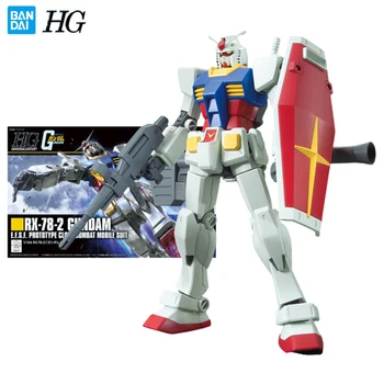 Bandai Истински Модел Gundam Гаражно Комплект HG Серия 1/144 Gundam RX-78-2 Аниме Фигурки, Играчки за Момчета са подбрани Играчка