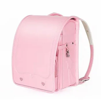 Училищни чанти за момичета, сладки розови раници, висококачествена кожена ортопедична училищна чанта, детски чанти, водоустойчив японски училищна чанта