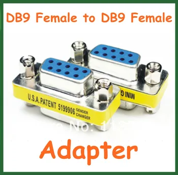 100шт Женски адаптер към DB9 към DB9 женски адаптер към DB9 Женски към гнездовому конектора удължителен кабел конвертор