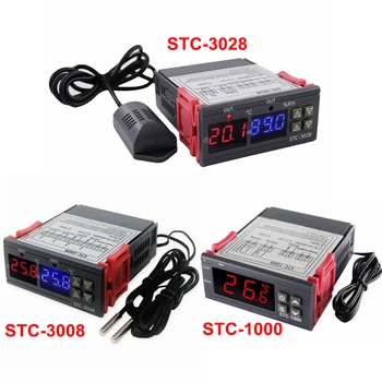 STC-1000 STC-3008 STC-3028 LED Дигитален Регулатор на Температурата Термостат Терморегулятор Инкубатор Реле Влагомер 12 В 24 В 220 В