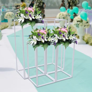 Подова поставка за цветя, метална колона, поставка за цветя, договореност за сватбени партита, централно украса вечеря