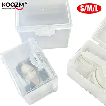 Кутия за съхранение на фотокарточек, прозрачно фолио, етикети, държач за карти Korea Idol, настолен органайзер за съхранение, кутия за класификация, канцеларски материали, ученически пособия