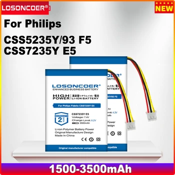 LOSONCOER 1500-3500 mah Батерия за Philips Fidelio CSS5235Y/93 F5 CSS7235Y E5 Говорител Батерия