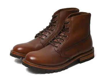 зимни мъжки обувки и Защитни обувки са ръчно изработени обувки Martin в стил ретро улични работни обувки дантела
