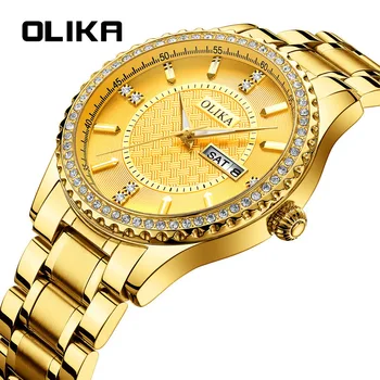 2021 Нов продукт Oulijia Взривни часовници с диаманти, каишка от неръждаема стомана, мъжки часовници, водоустойчиви кварцови часовници, луксозни часовници