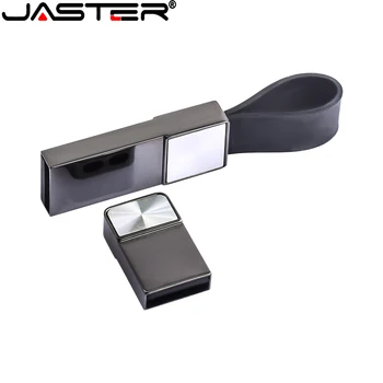 Високоскоростна флаш-памети JASTER 64GB Metal Pen drive 32GB Водоустойчив USB 2.0 8GB 16GB Черен Memory Stick за компютър с логото на Потребителски