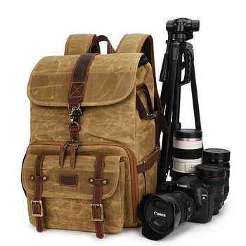 Нова холщовая чанта от батика за камера, водоустойчива чанта за slr фотоапарат, раница, калъф за обектив, голяма чанта за снимки на Nikon Canon, Sony, Olympus